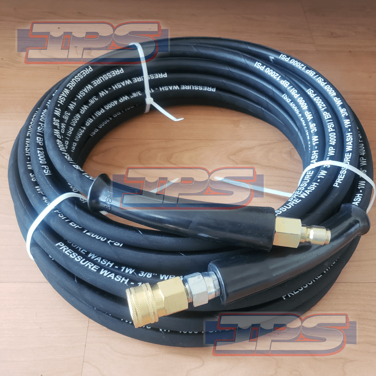 Pressure Washer Hose 3/8" x 50' 4000 psi W/ Quick Connects Couplers P/N 244783 